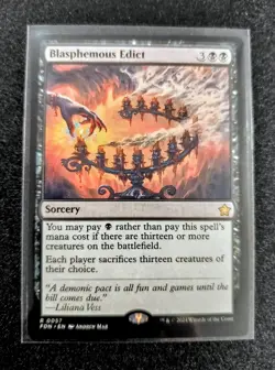 MTG Blasphemous Edict 0057 Foundations NM - Image 1