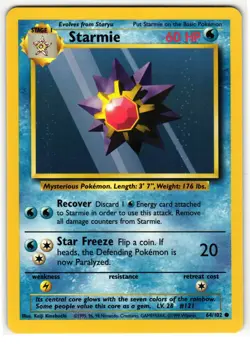 STARMIE 64/102 BASE SET ENGLISH POKEMON TCG - Image 1