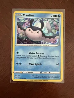 Pokemon MANTINE Black Star Promo Sword & Shield Holo SWSH026 NEAR MINT - Image 1