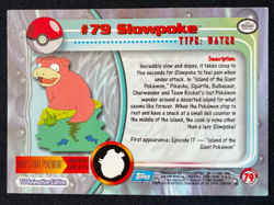 2000 Topps Pokemon Card #79 Slowpoke Blue Logo LP - Image 2