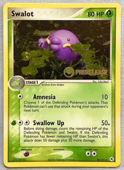 Pokemon Prerelease Swalot #50/101 Promo - 2004 Hidden Legends - NM With Damage - Image 1