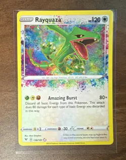 Pokemon Rayquaza 138/185 Swsh04 Vivid Voltage Amazing Rare Holo Basic 120HP - Image 1