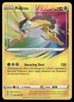 Pokemon Cards Raikou 050/185 Vivid Voltage Amazing Rare NM - Image 1