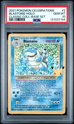 PSA 10 CHARIZARD 4/102 BLASTOISE & VENUSAUR | 25th Sequential Trio Pokemon Cards - Image 2