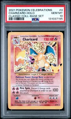 PSA 10 CHARIZARD 4/102 BLASTOISE & VENUSAUR | 25th Sequential Trio Pokemon Cards - Image 4