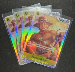x4 Portgas.D.Ace ST09-010 SR One Piece - NM/M - Playset - English - Image 1