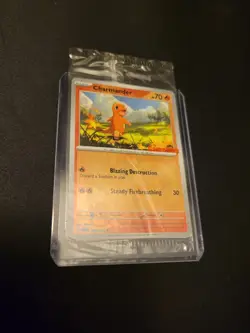 Pokemon Charmander Reverse Holo Card 004/165 -GameStop Promo- Sealed - Image 1