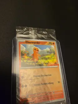 Pokemon Charmander Reverse Holo Card 004/165 -GameStop Promo- Sealed - Image 5