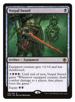 MTG - 1 x Vorpal Sword - Rare Artifact Equipment - Forgotten Realms (AFR) - M/NM - Image 1