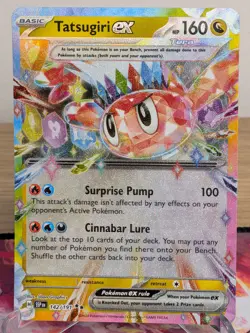 TATSUGIRI EX 142/191 DOUBLE RARE SURGING SPARKS POKEMON NM - Image 1