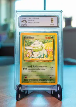 1999 Pokemon Card MINT CGA 9 Bulbasaur & NM/MT CGA 8 Ivysaur Base Set Non Holo - Image 1