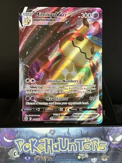 Pokemon Card Mimikyu VMAX 069/172 Brilliant Stars Half Art Holo Rare NM - Image 1