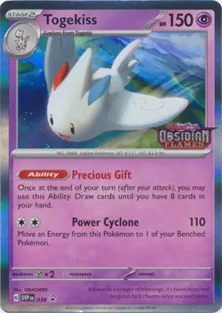 Togekiss SVP038 SVP 038 Obsidian Flames Promo Pokemon Card NM - Image 1
