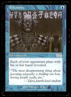 Telepathy LP Light Play Urza's Saga MTG [8869] - Image 1