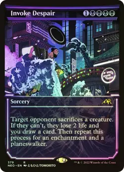 Invoke Despair Foil Showcase Kamigawa: Neon Dynasty NM MTG - Image 1