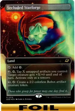 Secluded Starforge - FOIL BORDERLESS #316 - Edge of Eternities - NM MTG - Image 1