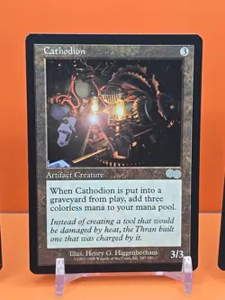 🟤🟤🟤 (3) 1998 MAGIC THE GATHERING URZA'S SAGA CATHODION PLAYED 🟤🟤🟤 - Image 3