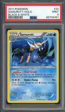 PSA 9 Samurott Black & White 32/114 Holo Pokemon Card B11 - Image 1