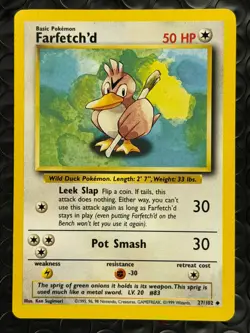 Farfetch'd 27/102 Base Set Series Base Set UNCOMMON 1999 Pokemon Card WOTC NM - Image 1