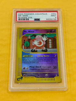 2003 Pokemon Aquapolis Mr. Mime Reverse Holo Foil #95b/147 PSA 9 MINT - Image 1