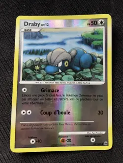 DRABY REVERSE - POKEMON 53/100 DIAMANT ET PERLE TEMPETE EXCELLENT ETAT FR - Image 1