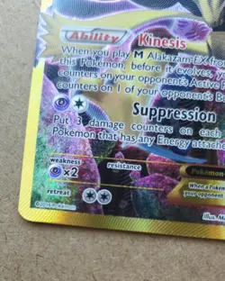 Pokemon Alakazam EX Fates Collide 125/124 - Full Art Holo Secret Rare 2016 - Image 4