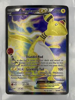 Pokemon Ampharos EX Full Art 87/98 XY Ancient Origins Holo - Image 1