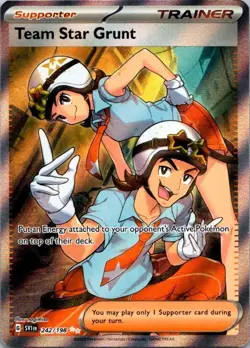 Pokemon TCG Team Star Grunt 242/198 SV01: Scarlet & Violet Base Set NM (SKU 1-2) - Image 1
