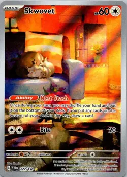 Pokemon TCG Skwovet 222/198 SV01: Scarlet & Violet Base Set Holo NM (SKU 1-1) - Image 1