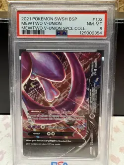 2021 PSA-8 Mewtwo V-UNION #162 Pokemon SWSH V-UNION Mewtwo Special Collection - Image 1