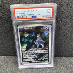 2023 POKEMON SVP EN-SV BLACK STAR PROMO 151 ULTRA-PREM COLL #052 MEWTWO PSA 9 - Image 1