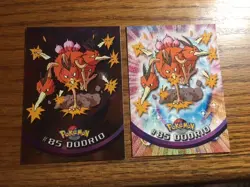 DODRIO 1999 Topps Pokemon TV Animation #85 Foil/Holo & Regular BOTH NM SEE PICS - Image 1