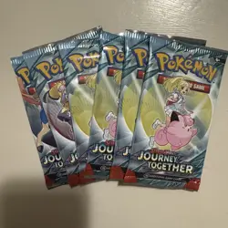 Pokemon TCG: Scarlet and Violet Journey Together 7x Factory Sealed Bundle Packs - Image 1