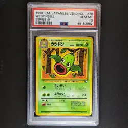 Weepinbell 070 Vending Series Glossy Japanese Pokemon 1998 - PSA 10 GEM Mint - Image 1