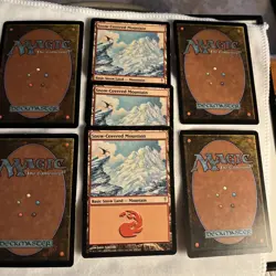 Set of 9 Snow Covered Mountain Coldsnap 154 (MTG) Magic The Gathering cards - Image 1