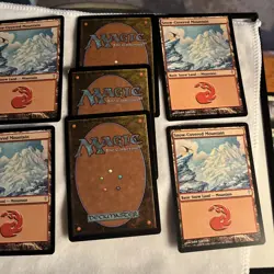 Set of 9 Snow Covered Mountain Coldsnap 154 (MTG) Magic The Gathering cards - Image 2
