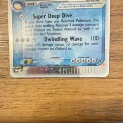 Pokemon Wailord ex 100/100 Ultra Rare Holo EX Sandstorm 200 HP Card 2003 - Image 3