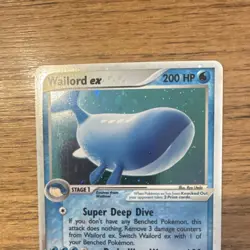 Pokemon Wailord ex 100/100 Ultra Rare Holo EX Sandstorm 200 HP Card 2003 - Image 4