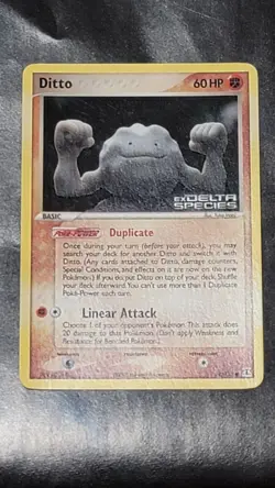 Ditto (Geodude) Reverse Holo 62/113 EX Delta Species stamp Pokemon TCG Card 2005 - Image 1