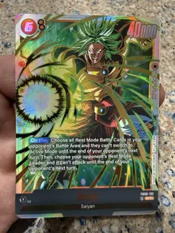 Dragon Ball Broly FB08-122 Secret Rare Saiyan's Pride English Card Fusion World - Image 1