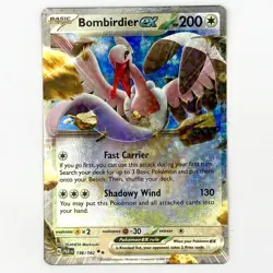 Bombirdier Ex 156/182 Double Rare Holo Paradox Rift NM Pokemon Card - Image 1