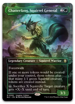 Chatterfang, Squirrel General (Borderless) #82 (Foil) NM Bloomburrow Magic MTG - Image 1