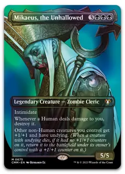 Mikaeus, the Unhallowed (Borderless) #675 (Foil) NM Commander Masters Magic MTG - Image 1