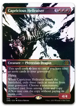 Capricious Hellraiser (Showcase) #310 (Foil) NM Phyrexia All Will Be One - Image 1