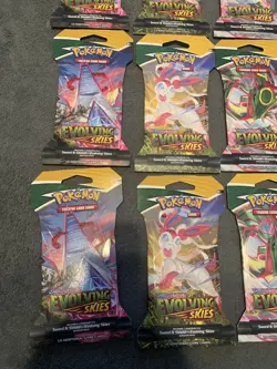 Pokemon Evolving Skies Sleeved Booster Pack Complete Art Set - Image 2