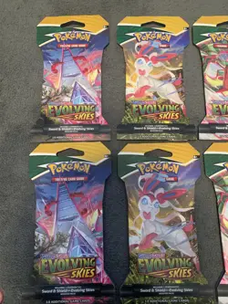 Pokemon Evolving Skies Sleeved Booster Pack Complete Art Set - Image 4