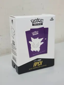 Ultra Pro Elite Series Pokemon TCG Gengar 105ct Apex Deck Protector Sleeves - Image 1