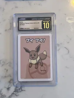 2019 Pokemon Japanese Playing Cards Old Maid Eevee CGC 10 PRISTINE - Image 1