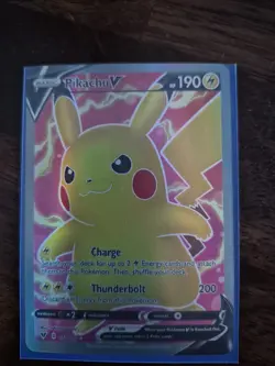 Pokemon TCG Vivid Voltage Pikachu v 170/185 Full Art Ultra Rare Card - Image 1