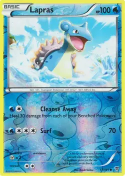 Lapras 17/101 Reverse Holo Plasma BlastPokemon Card LP - Image 1